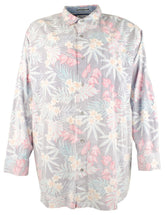 Tommy Bahama Men's Big & Tall Coastline Cord Montecito Frond Button Down Shirt Fog Grey 3XLB